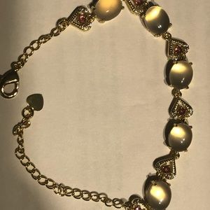 Real natural agate silver bracelet